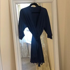 Blue Satin Robe X/O